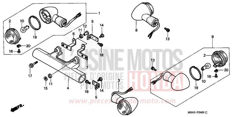 BLINKER von Shadow Aero PEARL IVORY CREAM (Y137G) von 1997